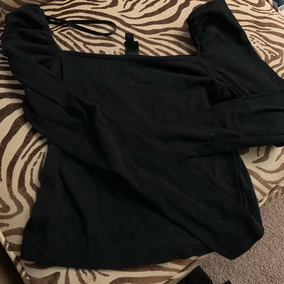 wild fable black long sleeve square neckline - Picture 1 of 2